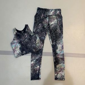 Old Navy Active Powersoft Cropped Tank and Leggings Set in Girls Size 10/12.